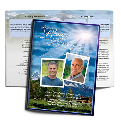 Outdoor Funeral Booklet Template.