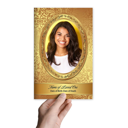 Oval Online Funeral Program Template - The Funeral Program Site