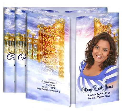 Pathway Gatefold Funeral Program Design & Print (Pack of 50) - The Funeral Program Site