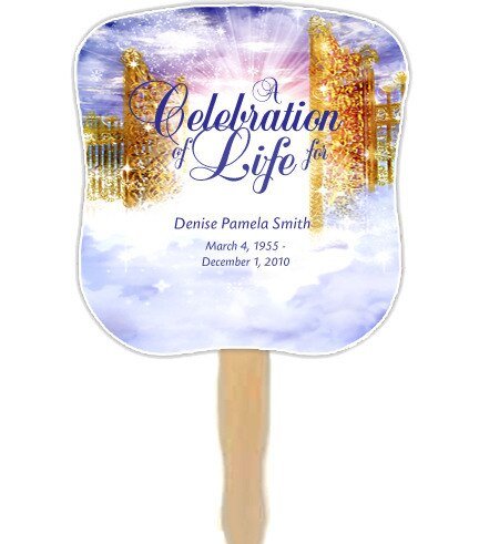 Pathway Personalized Hour Glass Memorial Fan (Pack of 10) - The Funeral Program Site