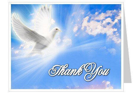 Peace Thank You Card Template - The Funeral Program Site
