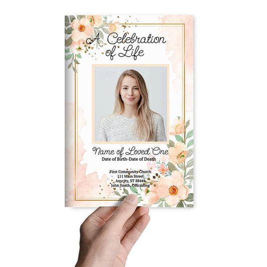 Peachy Online Funeral Program Template - The Funeral Program Site