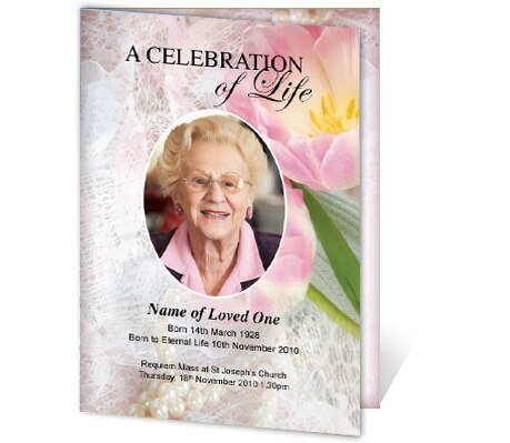 Pearls A4 Funeral Order of Service Template - The Funeral Program Site