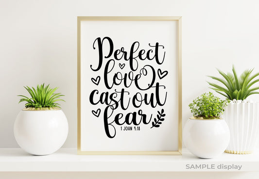 Perfect Love Bible Verse Word Art - The Funeral Program Site