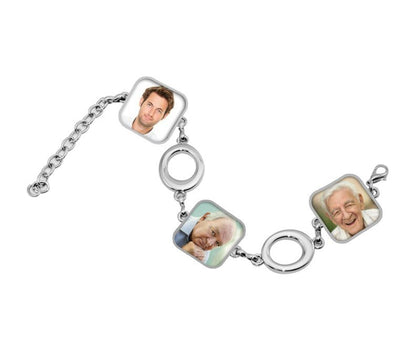 Personalized 3 Charm Silver In Loving Memory O Bracelet - The Funeral Program Site