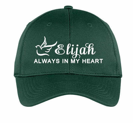 Personalized Always In My Heart Embroidered In Memory Baseball Cap - The Funeral Program Site