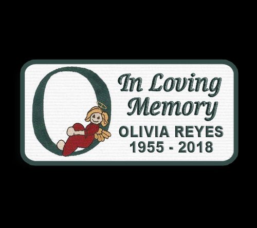 Personalized Angel Alphabet Embroidered In Memory Of Patch - The Funeral Program Site