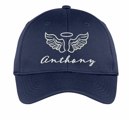 Personalized Angel Wings In Memory Of Baseball Cap - The Funeral Program Site
