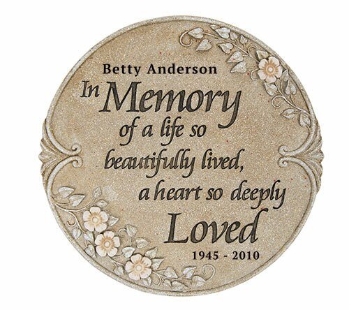 Personalized Beautiful Life Memorial Garden Stepping Stone - The Funeral Program Site