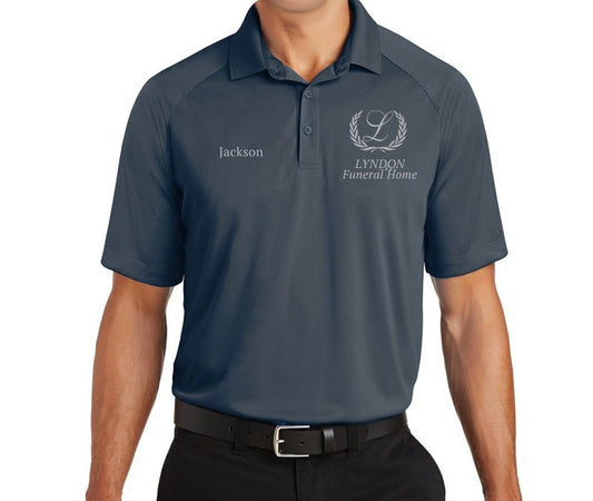 Personalized Funeral Home Logo Performance Polo Shirt - The Funeral Program Site