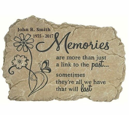 Personalized Memories Memorial Garden Stepping Stone - The Funeral Program Site