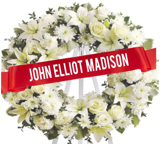 Personalized Name Funeral Ribbon Banner For Flowers - The Funeral Program Site