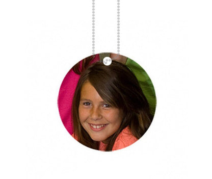 Personalized Round Aluminum Charm In Loving Memory Photo Pendant - The Funeral Program Site