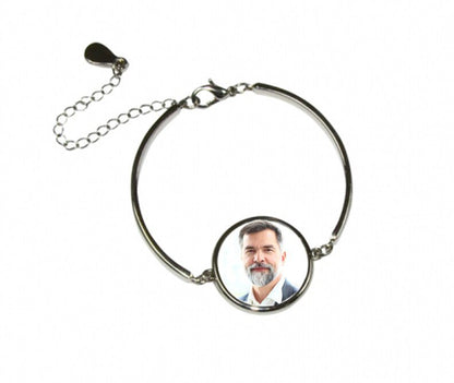 Personalized Silver Bangle In Loving Memory Bracelet - The Funeral Program Site