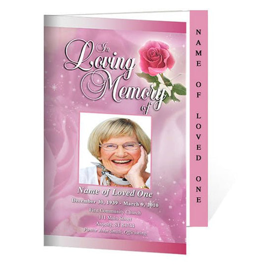 Petals 4 - Sided Graduated Funeral Program Template - The Funeral Program Site