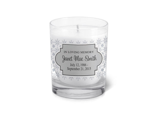 Peyton Personalized Votive Memorial Candle - The Funeral Program Site