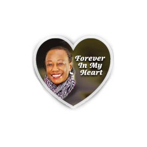 Photo Memorial Heart Pin - Pack of 10 - The Funeral Program Site