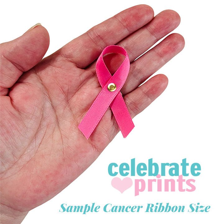 Pink Cancer Ribbon, Awareness Ribbons (No Personalization) - Pack of 10 - Celebrate Prints