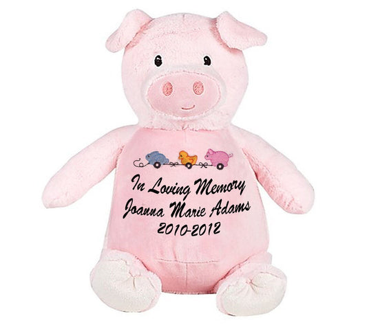 Pink Piggie Memorial Stuffed Animal - Urn - The Funeral Program Site