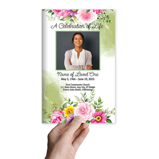 Polyantha Online Funeral Program Template - The Funeral Program Site
