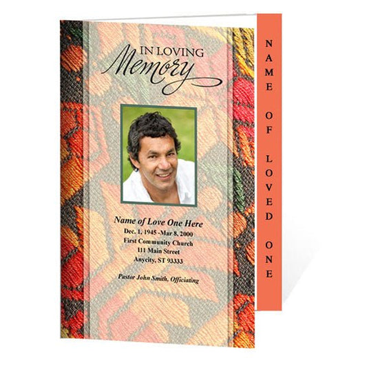 Poncho 4 - Sided Graduated Funeral Program Template - The Funeral Program Site