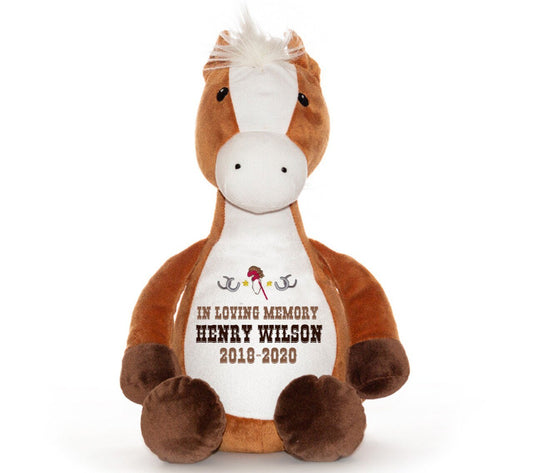 Pony Horse Memorial Stuffed Animal - Urn - The Funeral Program Site
