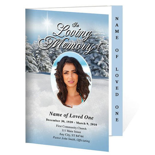 Powder 4 - Sided Graduated Funeral Program Template - The Funeral Program Site