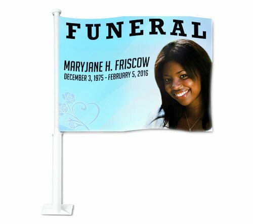 Princess Funeral Car Flag and Pole - The Funeral Program Site