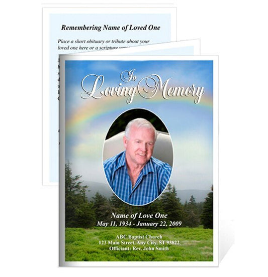 Promise Small Memorial Card Template - The Funeral Program Site