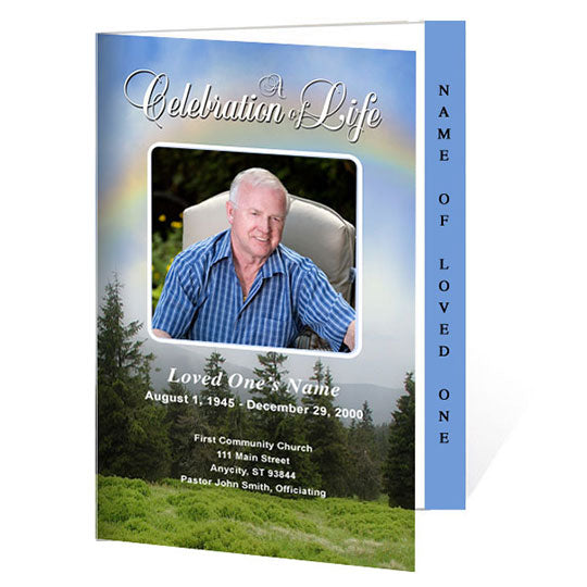 Promise 4-Sided Graduated Funeral Program Template.