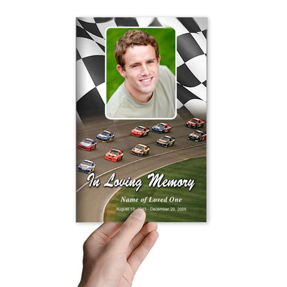 Racing Funeral Program Template.