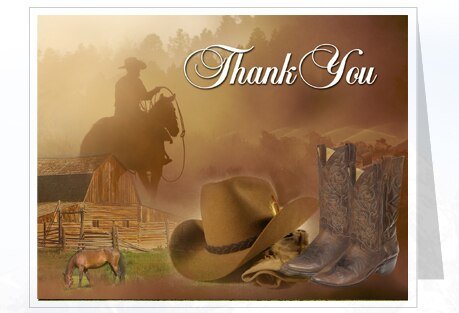 Ranch Thank You Card Template - The Funeral Program Site