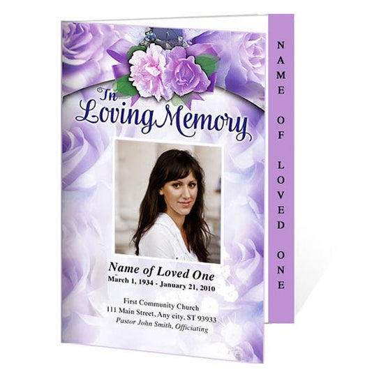 Rapture 4 - Sided Graduated Funeral Program Template - The Funeral Program Site