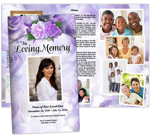 Rapture Trifold Funeral Brochure Template