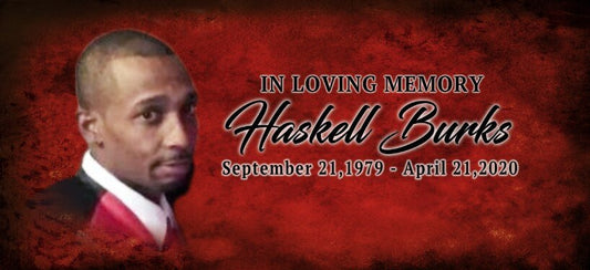 Red Passion Personalized Casket Panel Insert - The Funeral Program Site