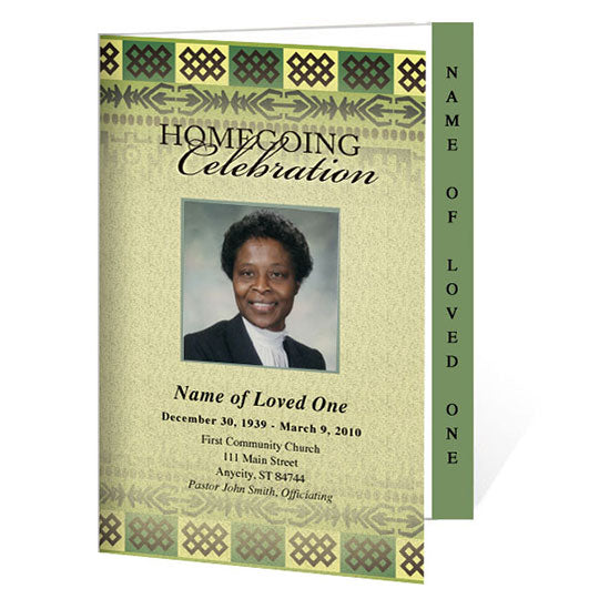 Redeemed 4-Sided Graduated Funeral Program Template.