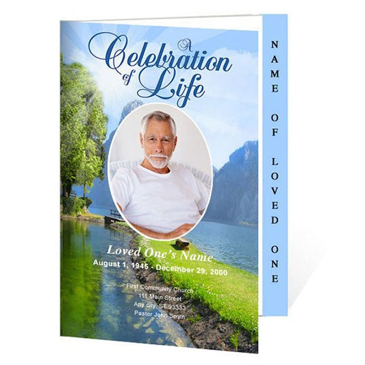 Reflection 4 - Sided Graduated Funeral Program Template - The Funeral Program Site
