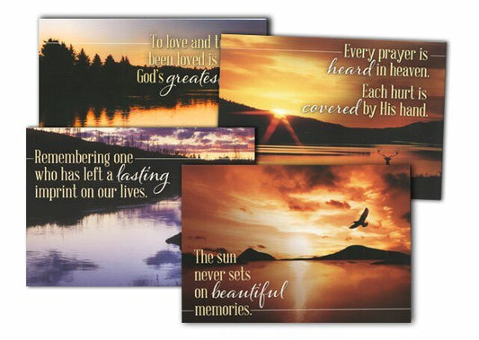 Reflections of Faith Sympathy Cards (Box of 12) - The Funeral Program Site