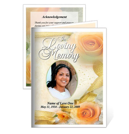 Rejoice Small Memorial Card Template - The Funeral Program Site