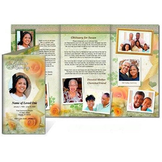 Rejoice TriFold Funeral Brochure Template - The Funeral Program Site