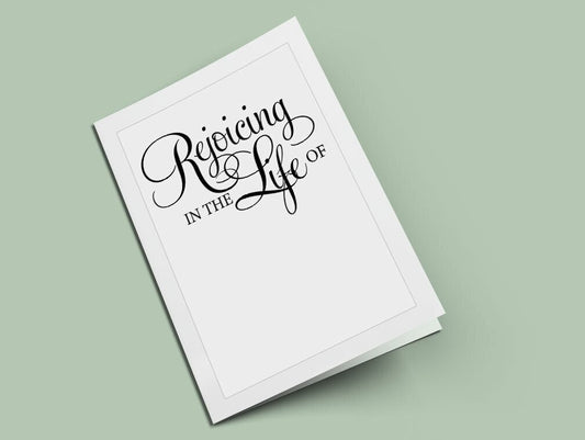 Rejoicing In The Life Of Funeral Program Title - The Funeral Program Site