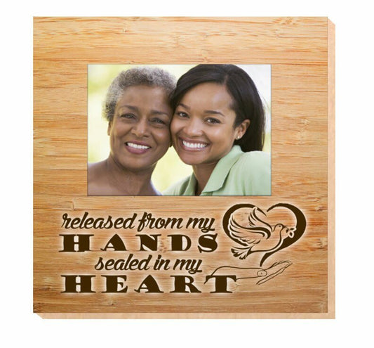 Released From My Hands Memorial Photo Printed On Wood - The Funeral Program Site
