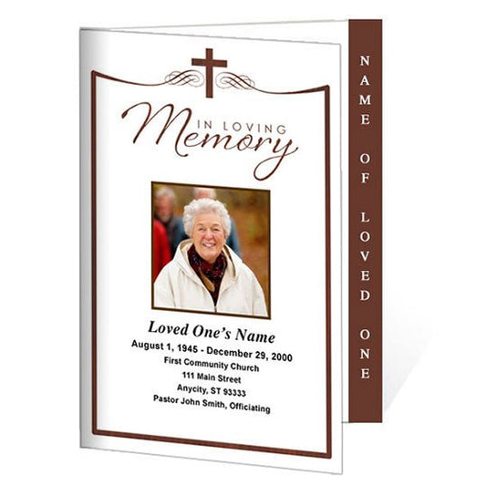 Remembrance 4 - Sided Graduated Funeral Program Template - The Funeral Program Site
