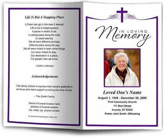 Remembrance Funeral Program Template - The Funeral Program Site