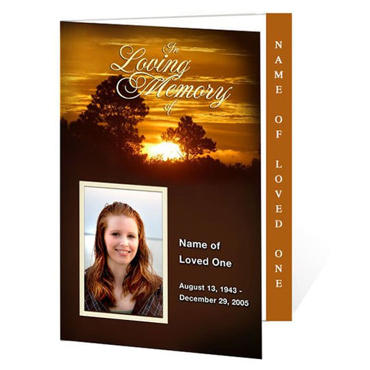 Renewal 4 - Sided Graduated Funeral Program Template - The Funeral Program Site