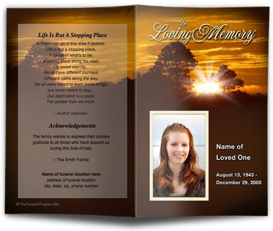 Renewal Funeral Program Template - The Funeral Program Site
