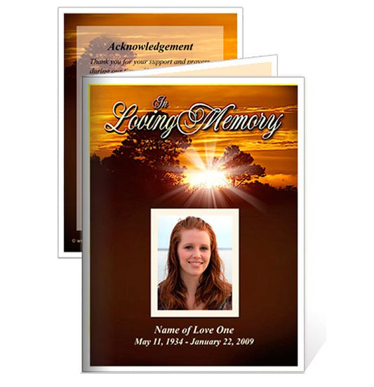 Renewal Small Memorial Card Template - The Funeral Program Site