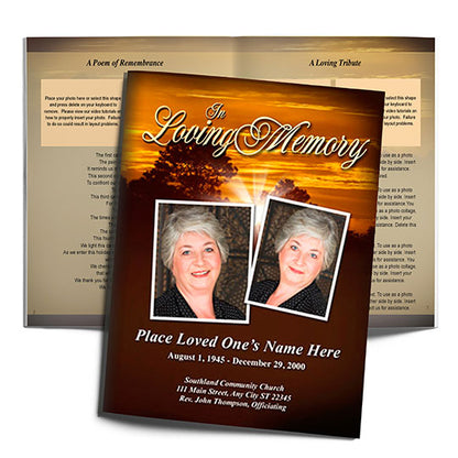 Renewal Funeral Booklet Template.