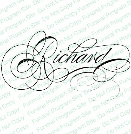 Richard Name Word Art - The Funeral Program Site