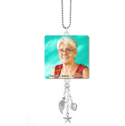 Round Corners In Loving Memory Memorial Car Charm - The Funeral Program Site